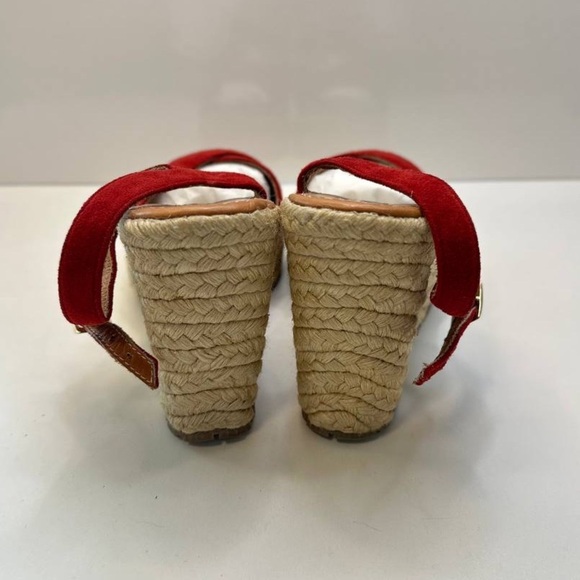 Nina Bonita Red Suede Espadrille Wedge Sandals – Women’s Size 6.5 Made in Brazil - Picture 5 of 6